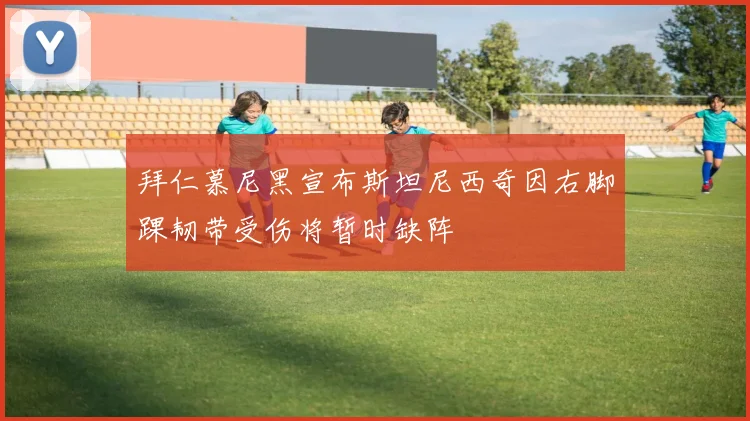 拜仁慕尼黑宣布斯坦尼西奇因右脚踝韧带受伤将暂时缺阵